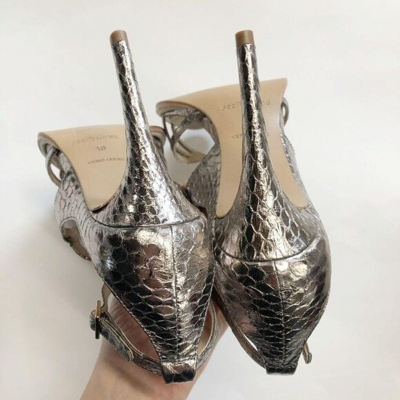 See By Chloe Snake Print High Heel Strappy Sandals - Picture 9 of 9